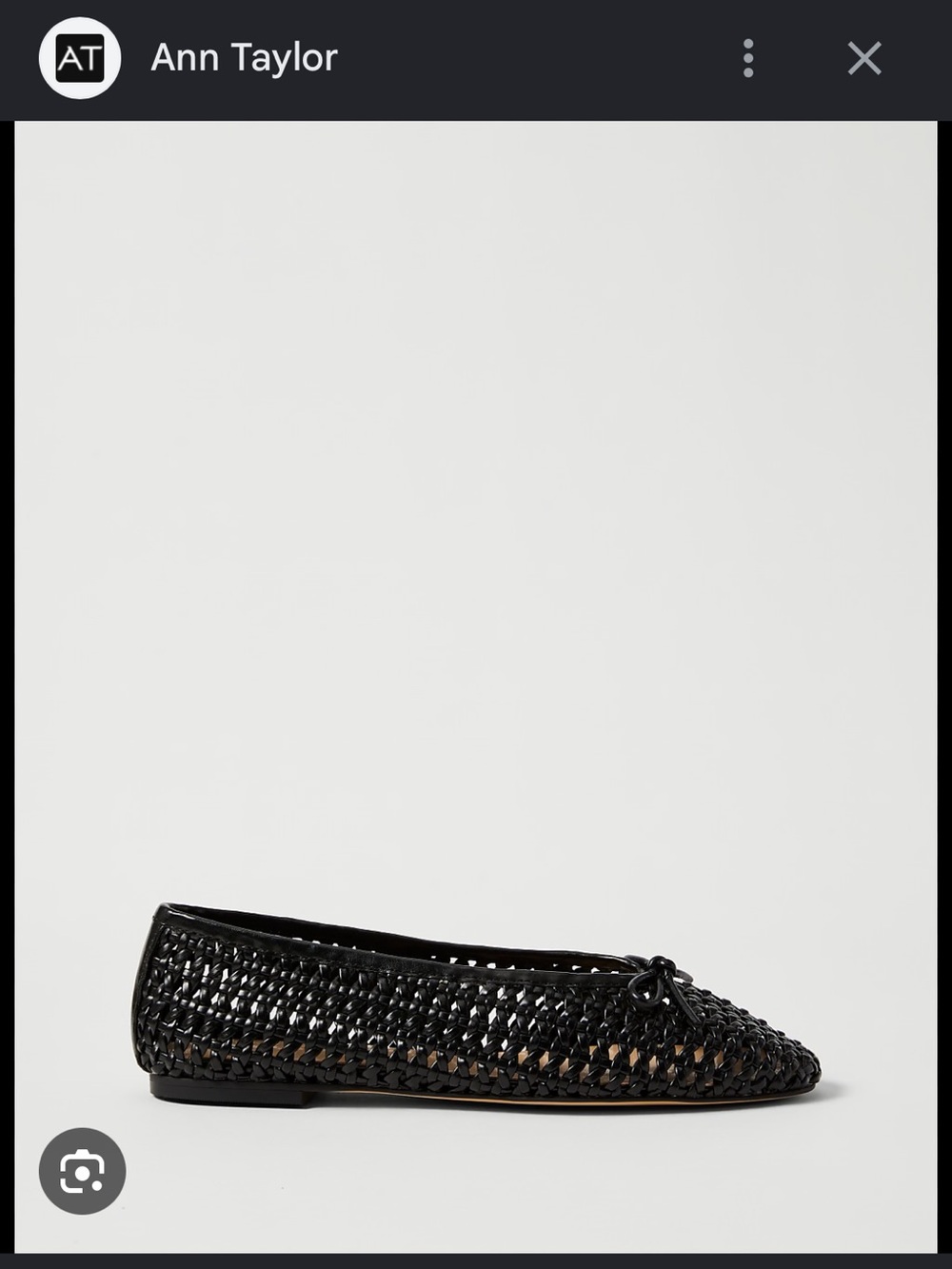Ann Taylor Weekend Woven Bow Ballet Flat